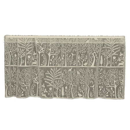 Micasa Heritage Lace 60 x 24 in. Rabbit Hollow Tier, Cafe MI74757